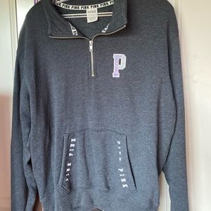victoria secret pink quarter zip
